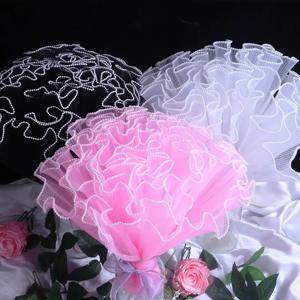 28cm x 400cm 꽃 포장지 진주 웨이브 원사 꽃 포장 레이스 메쉬 꽃집 수제 꽃다발 선물 포장 공급 장식
