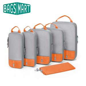 BAGSMART 여행용 압축 포장 큐브, 경량 내구성 수하물 정리함 가방, 여행 필수품, 6, 4/2 세트