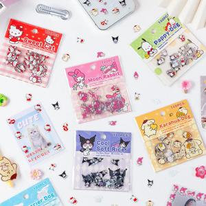 100pcs Sanrio 만화 스티커 Pochacco Kuromi 멜로디 키티 카와이 스티커 학생 문구 용품 생일 선물