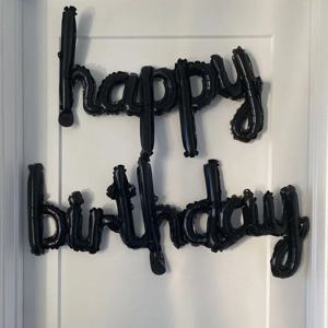 2 개/대 생일 축하 풍선 핑크 보라색 알루미늄 호일 풍선 생일 파티 장식 용품 홈 DIY 액세서리 소품