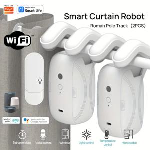 Wi-Fi 게이트웨이, APP 원격 제어, 자동 개방 핸드 풀 시작, Alexa와 호환되는 1/2pcs 스마트 WiFi 커튼 로봇
