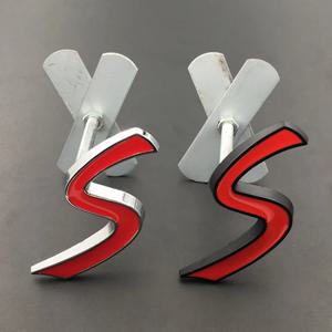 3D 금속 문자 자동차 앞 그릴 배지 스티커 S 엠블럼 로고 자동차 S R56 R53 F56 R50 R52 R57 액세서리