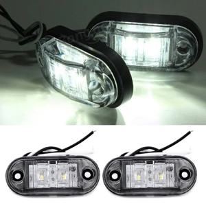 2Pcs 세트 흰색 12V LED 자동차 사이드 마커-테일 라이트 24V 트레일러-트럭 램프 Scania 트럭 용 LED 클리어런스 트레일러 캐러밴