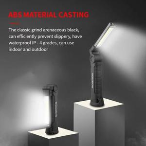 접이식 LED 작업 조명 마그네틱 베이스 클립이 있는 휴대용 스포트라이트 USB 충전 수리 토치 이동식 작업 조명 손전등