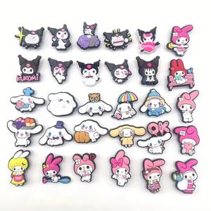 MINISO 10/30pcs Sanrio 신발 장식 액세서리 나막신 용 매력 Bogg Bag 버블 슬라이드 샌들, 생일 선물 아이디어