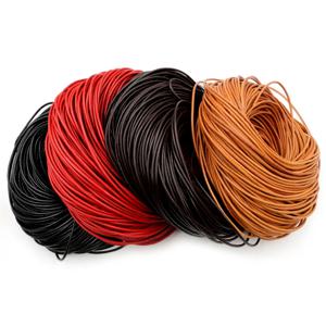 1.0/1.5/2/2.5/3/4/5mm 4 색 정품 암소 가죽 라운드 끈 코드 DIY 팔찌 결과 보석 만들기위한 로프 문자열