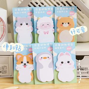 6 개/몫 Kawaii 만화 펭귄 토끼 동물 메모 패드 스티커 메모 메모 노트 N 번 귀여운 편지지 학교 용품