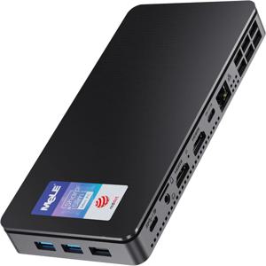 MeLE Slim N300 미니 PC N100 16GB 32GB 512GB 산업용 컴퓨터 WiFi5 듀얼 HDMI 유형 디스플레이 USB-C Overclock4C
