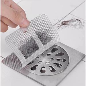 5-20Pcs 일회용 바닥 배수 스티커 샤워 배수 헤어 캐쳐 커버 싱크 스트레이너 헤어 필터 욕조 메쉬 필터 스티커