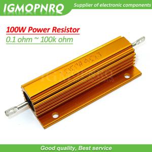 100W 알루미늄 파워 메탈 쉘 케이스 와이어와운드 저항기 정밀 옴 값 0.01-100K 옴 1 0.5 1 2 4 6 8 10 20 100 저항기 옴