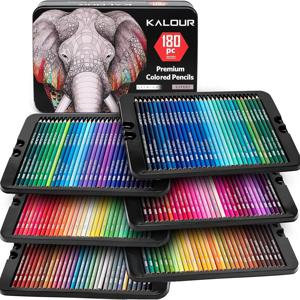 KALOUR 50/72/180/240/300 Pcs 오일 컬러 연필 세트 아티스트 색칠 스케치 미술 용품에 대 한 전문 드로잉 컬러 연필