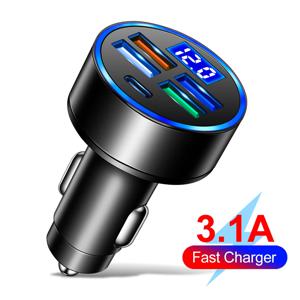 USB 차량용 고속 충전 C타입 휴대폰 충전기 어댑터, 3.1A PD, 아이폰 15 프로 맥스, 샤오미 13, 삼성, 화웨이, OPPO