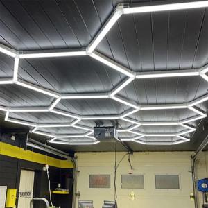 DIY LED 튜브 육각형 커넥터 케이블 액세서리 벌집 램프 110-240V 이발소 워크샵 차고 4s 자동차 바디 조명