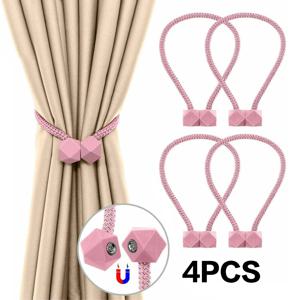 강력한 자석과 4pcs 커튼 Tiebacks 침실 거실 부엌에 대 한 두꺼운 밧줄 디자인 내구성 플라스틱 홈 장식 액세서리