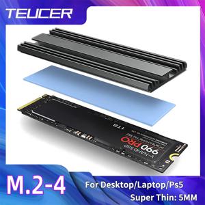 Tuecer M.2 NVME NGFF 2280 솔리드 스테이트 하드 디스크 라디에이터 M.2 SSD 알루미늄 쿨러 PS5 데스크탑 PC 용 열 패드