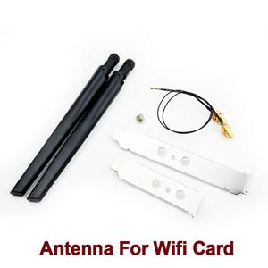 2x6DBi RP-SMA 외부 안테나 세트(MHF4 연장 케이블 포함) M.2 Wifi 카드용 2.4GHz 5GHz 듀얼 밴드 Intel AX200 AX210