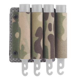 Chemlight 산탄총 쉘 배터리 홀더, Molle Glow Stick 보관 주머니 Chem Light 홀더 4팩 글로우 스틱