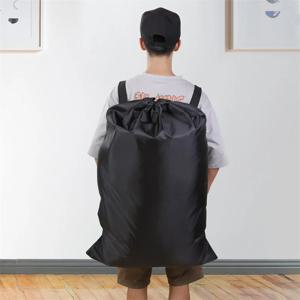 접이식 세탁 배낭 - 여행, 기숙사 및 체육관을 위한 대용량 더러운 옷 정리함 - 내성 폴리에스테르, 조임끈