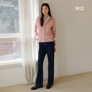 M12 25SS 여성 니팅 세미와이드 데님팬츠 2종