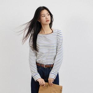 LS_Blue-white striped long sleeve top