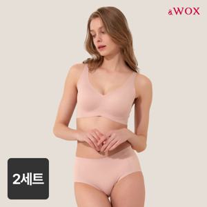 앤왁스 꿈의브라 팬티 시그니처 스트랩 2세트 여성 심리스 브라