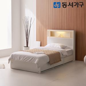 미휴컴포트 편백나무 LED 수납 호텔 침대 SS+편백황토숯 양면 매트리스 DF645292