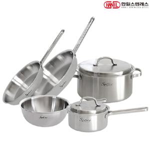 한일스텐레스 스플릿 IH통5중 304스텐 냄비후라이팬세트 5종B 편16+양24+후20+28+웍20