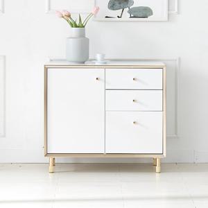 [데코라인] 프라페 빗각 높은 800 수납장 (3서랍형)