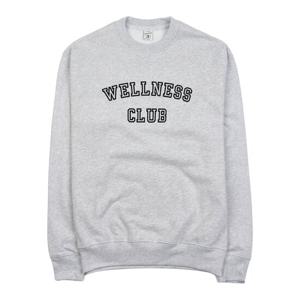 [스포티앤리치] 여성 웰니스 클럽 맨투맨 WELLNESS CLUB FLOCKED CREWNECK GREY BLACK