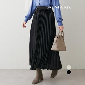 ATMARK 페미닌밴딩플리츠롱스커트_AA51SK006G