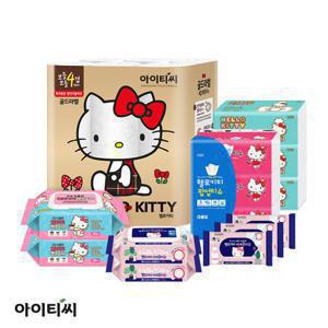 L+[헬로키티] 골드라벨 종합 선물세트 (두루마리+팝업티슈+키친타올+물티슈+행주티슈)