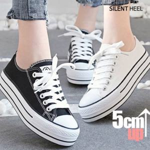 [사일런트힐] 여성 스니커즈 5cm 키높이 운동화 여자 캐주얼화 학생화 8501