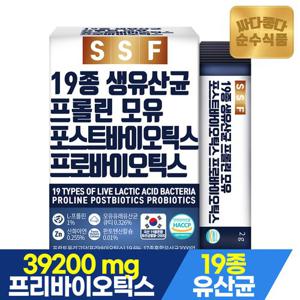 순수식품 19종 프롤린 유산균 1박스(100포) 실속형 대용량 포스트바이오틱스 프리바이오틱스 분말스틱