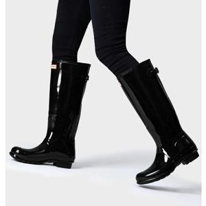 헌터 오리지널 톨 레인부츠 유광 블랙 백스트랩