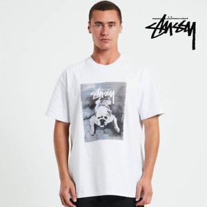 스투시 불독 헤비 웨이트 반팔 티셔츠 Bulldog Heavyweight Short Sleeve T-Shirt in White