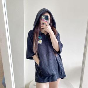 나이키 스포츠웨어 HBR 반팔 탑 아노락 스우시 반팔 후드 티셔츠 DM5063-010