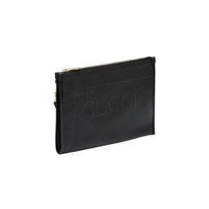 구찌 GUCCI CRIPTO 엠보 로고 스트랩 클러치백 BLACK 681200