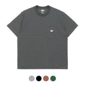 단톤 DANTON 우먼 숏슬리브 포켓 스트라이프 티셔츠 4컬러 DT-C0197 TCB-ST DNB242L103-0013