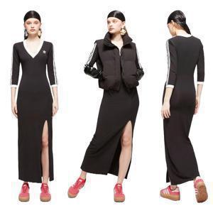 아디다스 아디컬러 클래식 삼선 맥시 드레스 원피스 신도시 동탄룩 블랙 화이트 IK0439