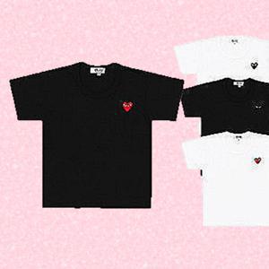 꼼데가르송 키즈 반팔티 블랙 레드 와펜 AZ-T501-100