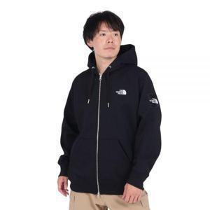 노스페이스 맨즈 우먼 속건 라이트 웨이트 후디 후드 스웨트 스퀘어 로고 풀 집업 NT62349 K2 블랙 남여공용 -