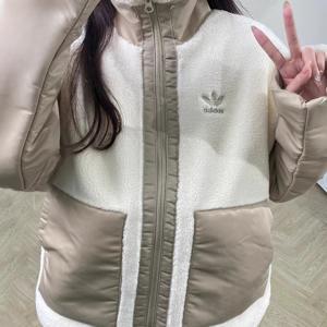 아디다스 후리스 뽀글이 쉐르파 바이커 자켓 HC6603