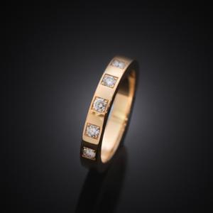 (중고명품반지)불가리 355769 메리미링 18K 로즈골드 다이아 5P 48호 2.9mm
