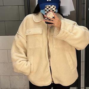 아디다스 오리지널 쉐르파 자켓 화이트 여성 뽀글이 후리스 HC6602