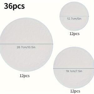 TEMU 36개 세트의 펠트 매트 원형 냄비 받침대 및 접시 분리기 - 3가지 크기, 긁힘 방지, 열 저항성, 조리기구, 식기 및 보관 보호를 위한 다목적 주방 액세서리