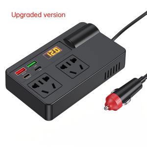 TEMU 새 차량용 인버터 컨버터 플러그 전원 소켓 12V24V에서 220V 빠른 충전기 USB+PD 자동차 다기능 전자