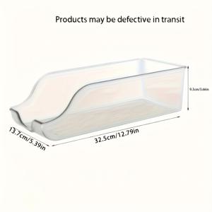 TEMU 1개, 홈 키친 냉장고 병 꽂이, 투명 음료 아이스 박스, 음료 캔 쉽게 보관, 쌓을 수 있는 보관 선반, 대용량 투명 보관 용기.|냉장고