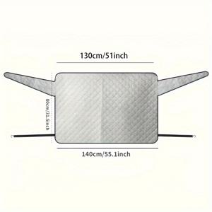 TEMU 후면 윈드쉴드 스노우 커버, 자동차 윈드쉴드를 위한 4겹 보호, 눈과 얼음에 대비한 겨울 보호를 위해 설계된 서리 및 얼음 차양 커버, 2개의 고정 후크 포함, 대부분의 세단, 트럭, 밴 및 SUV에 적합합니다.