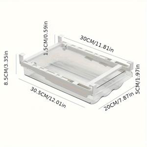 TEMU 1pc, 투명 서랍 스타일 냉장고 계란 홀더 보관함, 홈이 있는 슬롯, 과일 및 채소 정리 정돈을 위한