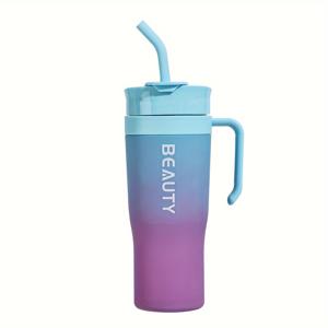 TEMU 대형 1200ml PC 플라스틱 텀블러 스트로와 함께 - 가벼운 무게, BPA 프리, 손세척 전용 - 주방 및 식사용으로 완벽함